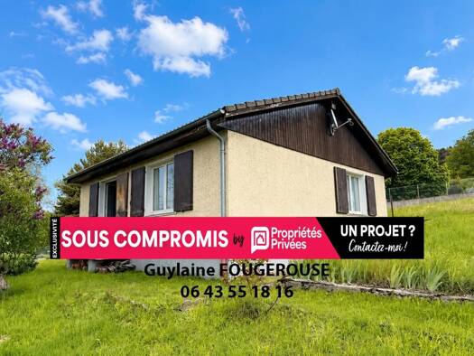 Maison de plain-pied à vendre 75 000 € 3 pièces 2 chambres 64 m² 800 m² de terrain Saint-Anthème 63660