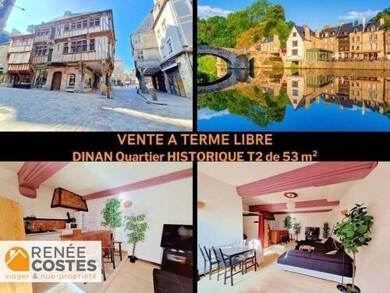 Appartement à vendre 60 500 € 2 pièces 1 chambre 53 m² Étage 1/2 Ville Intra Muros Dinan 22100