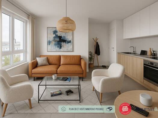 Appartement à vendre - neuf 173 550 € 2 pièces 1 chambre 36 m² 3ème étage Collegiale Mantes-la-Jolie 78200