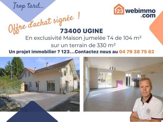 Maison à vendre 265 000 € 4 pièces 3 chambres 104 m² 330 m² de terrain Vieux Ugine Ugine 73400