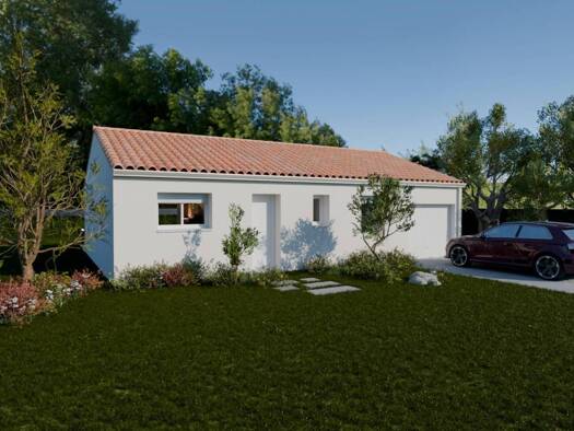 Terrain avec maison neuve à vendre 316 363 € 4 pièces 1 chambre 73 m² 375 m² de terrain Saint-Aubin-des-Ormeaux 85130