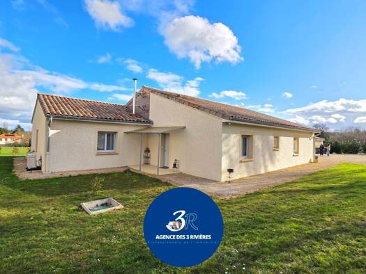 Maison de plain-pied à vendre 283 000 € 5 pièces 3 chambres 117 m² 1 839 m² de terrain Tournus 71700