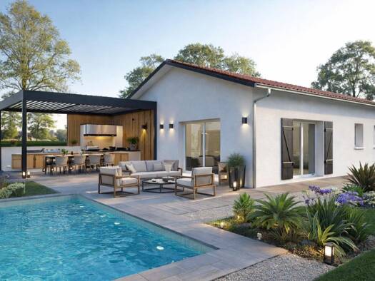 Terrain avec maison neuve à vendre 335 900 € 4 pièces 3 chambres 90 m² 600 m² de terrain Ondres 40440