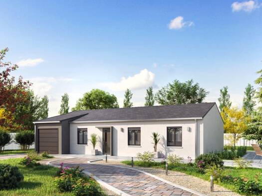 Terrain avec maison neuve à vendre 217 052 € 2 pièces 1 chambre 60 m² 412 m² de terrain La Bazoge 72650