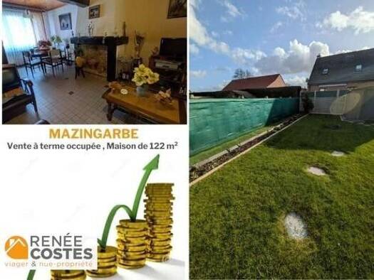 Maison en viager occupé Bouquet 63 650 € 7 pièces 4 chambres 124 m² 365 m² de terrain Centre Mazingarbe 62670