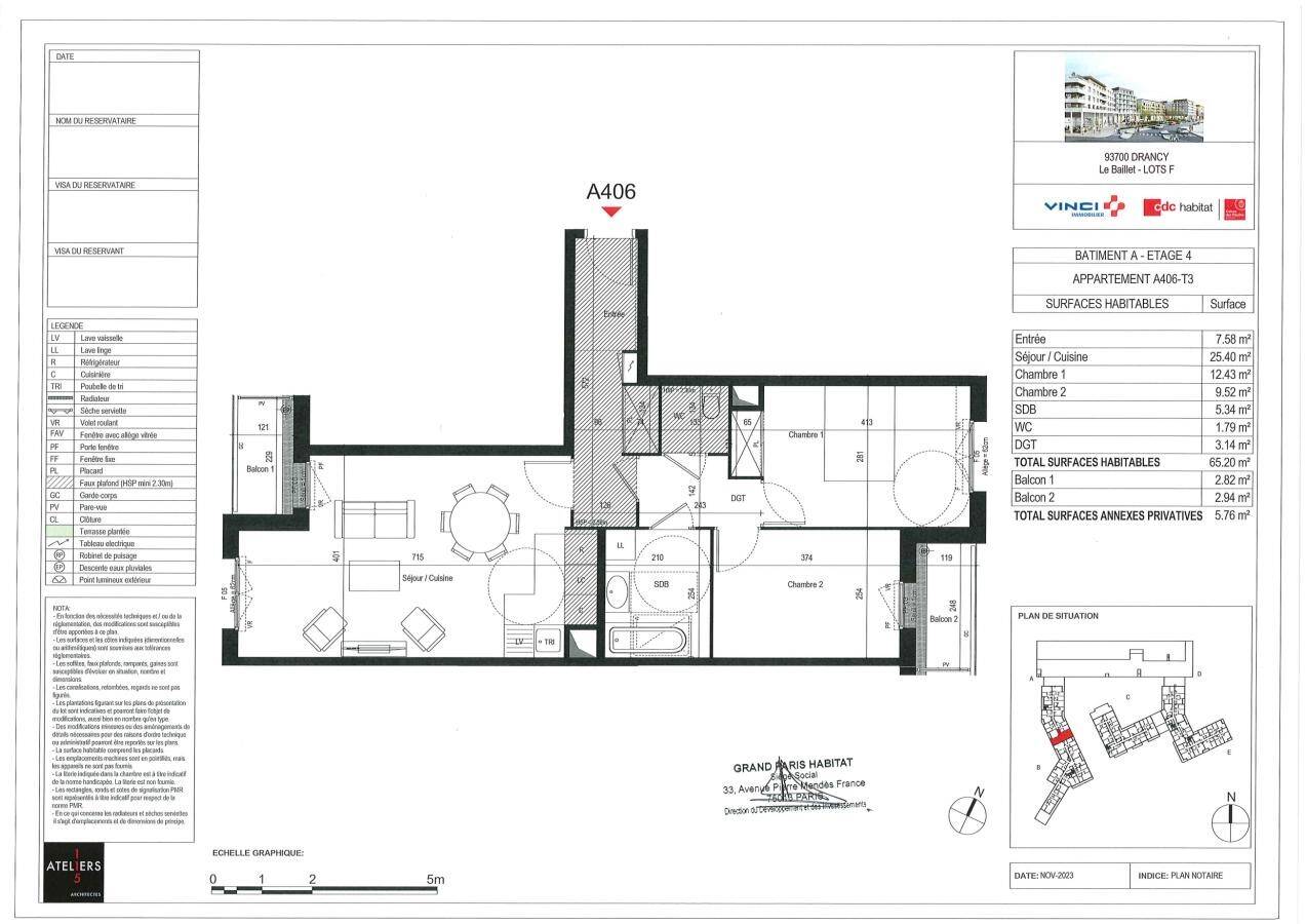 Maison à louer, 65m², DRANCY