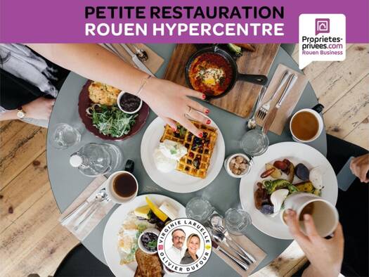 Salon de thé à vendre Fonds de commerce 297 000 € 120 m² d'espace de restauration Vieux Marché-Cathédrale Rouen 76000