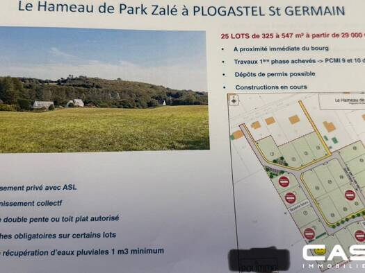 Terrain à vendre 32 000 € 356 m² de terrain Plogastel-Saint-Germain 29710