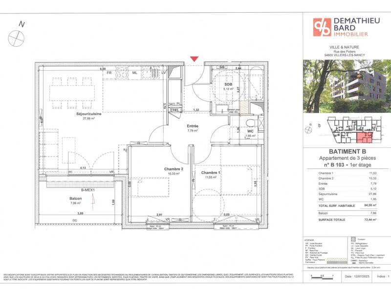 Maison à louer, 65m², VILLERS LES NANCY