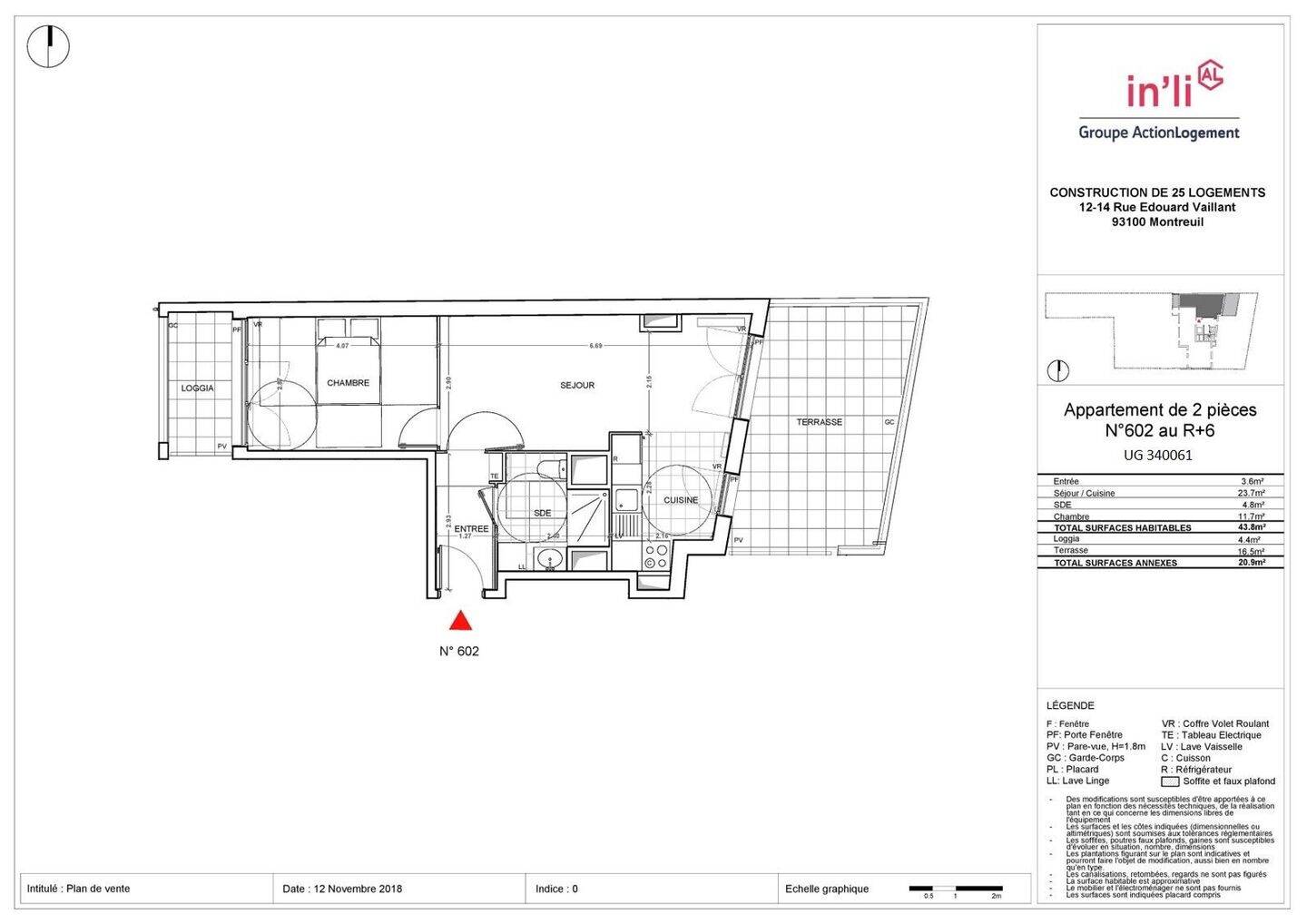 Maison à louer, 44m², MONTREUIL