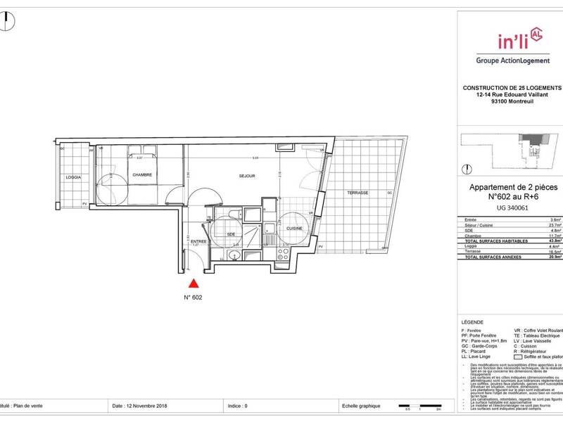 Maison à louer, 44m², MONTREUIL