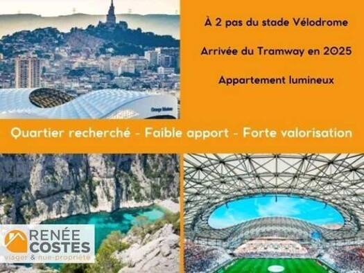 Appartement en viager occupé Bouquet 57 765 € 4 pièces 3 chambres 77 m² Étage 2/7 Sainte Marguerite Marseille 9ème 13009