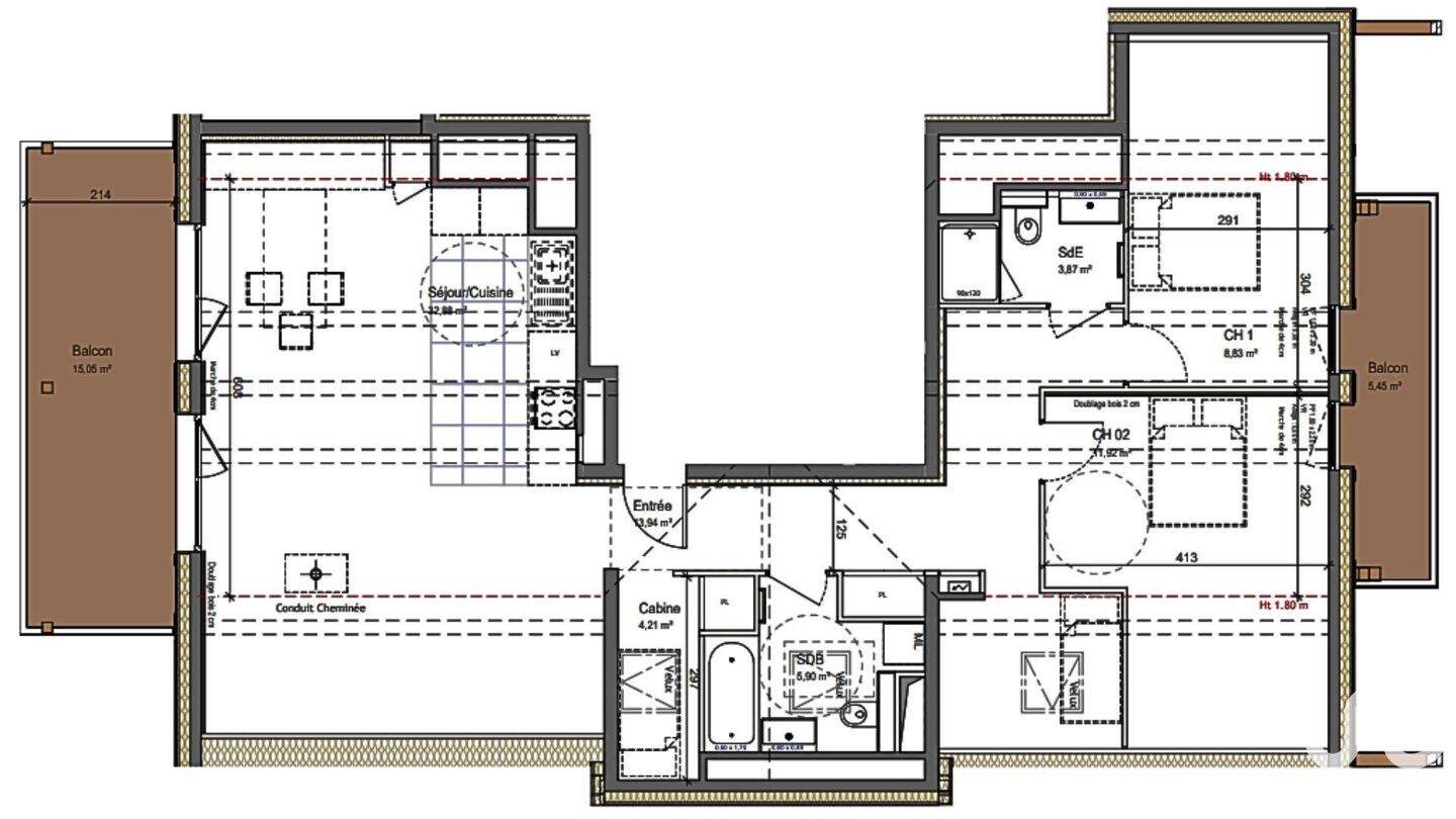 Maison à vendre, 82m², MONTRIOND