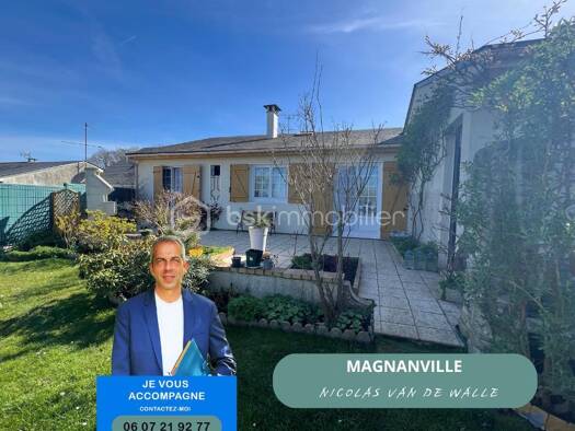 Maison de plain-pied à vendre 270 000 € 5 pièces 3 chambres 89 m² Centre Magnanville 78200