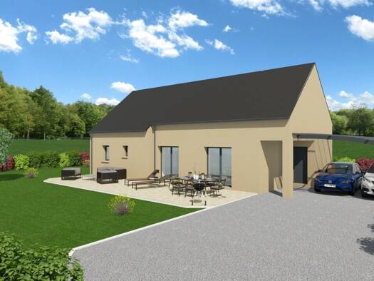 Terrain avec maison neuve à vendre 235 000 € 4 pièces 3 chambres 80 m² 590 m² de terrain Yvetot-Bocage 50700