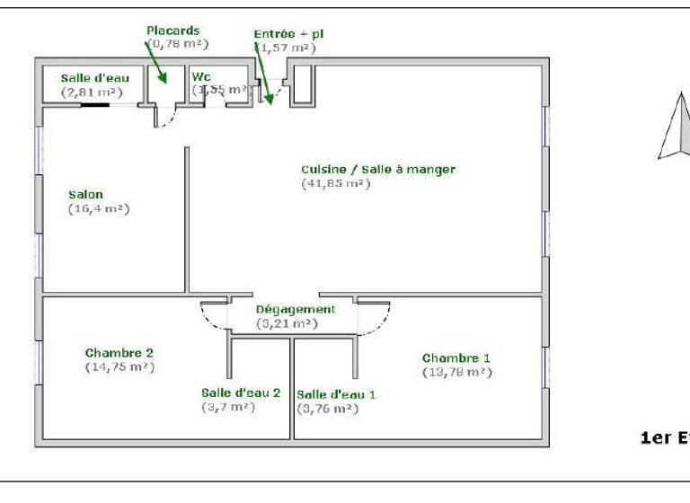 Appartement à vendre 995 600 € 4 pièces 3<br/>chambres 104 m²<br/>superficie 1er<br/>étage Dinard 35800