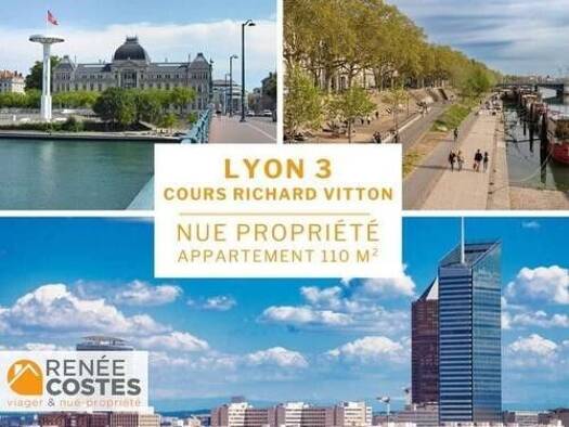 Appartement en viager occupé Bouquet 304 720 € 5 pièces 3 chambres 110 m² Étage 3/5 Lyon 3ème 69003