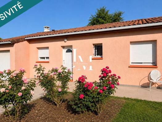 Maison de plain-pied à vendre 230 000 € 4 pièces 3 chambres 78 m² 600 m² de terrain Bessières 31660