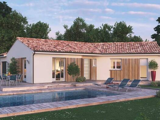 Terrain avec maison neuve à vendre 197 402 € 6 pièces 3 chambres 102 m² 1 000 m² de terrain Cars 33390