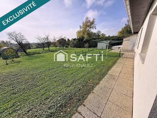 Maison de plain-pied à vendre 289 000 € 4 pièces 3 chambres 89 m² 1 400 m² de terrain Sainte-Barbe 57640