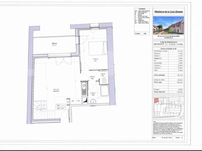 Maison à vendre, 80m², LEUDEVILLE