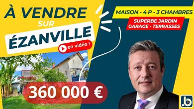 Villa à vendre 360 000 € 4 pièces 3 chambres 85 m² 482 m² de terrain Centre Ville Ézanville 95460