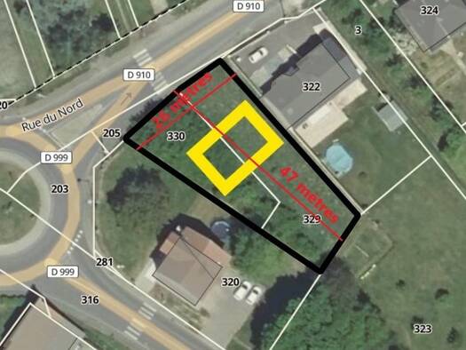Terrain constructible à vendre 56 000 € 935 m² de terrain Han-sur-Nied 57580