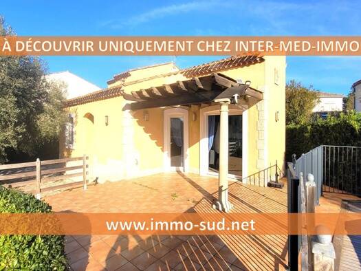 Villa à vendre 488 800 € 4 pièces 3 chambres 122 m² 544 m² de terrain Peripherie Marseillan 34340