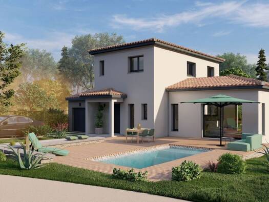 Terrain avec maison neuve à vendre 372 000 € 4 pièces 3 chambres 115 m² 790 m² de terrain Est Clermont-l'Herault 34800