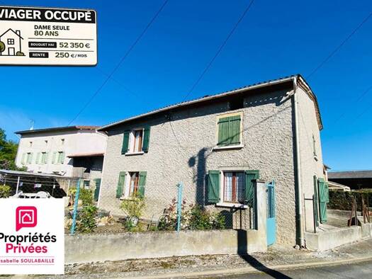 Maison en viager occupé Bouquet 52 350 € 6 pièces 4 chambres 114 m² 376 m² de terrain Orléat 63190