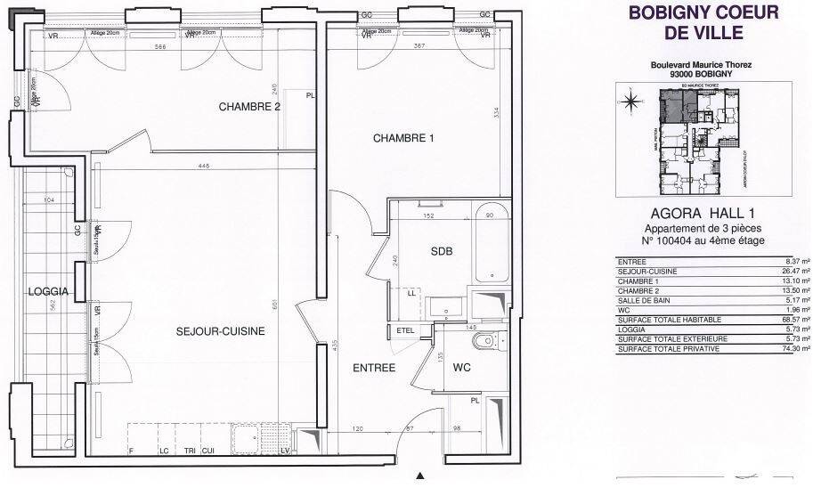 Maison à louer, 68m², BOBIGNY