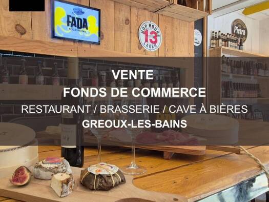 Restaurant à vendre Fonds de commerce 349 000 € Gréoux-les-Bains 04800