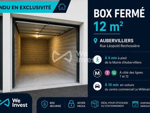 Parking à vendre 20 000 € 12 m² Emile Dubois Aubervilliers 93300