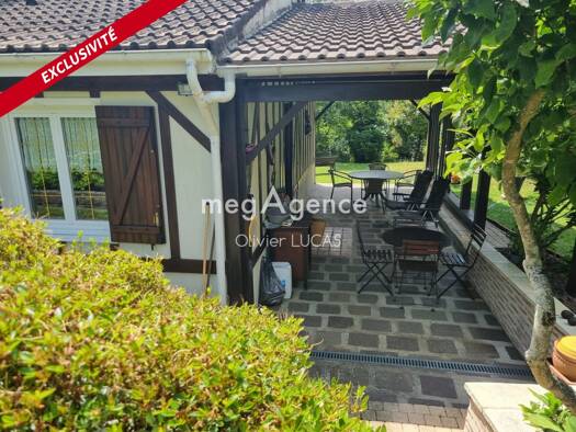 Maison de plain-pied à vendre 176 000 € 3 pièces 2 chambres 74 m² 4 175 m² de terrain Campigny 27500