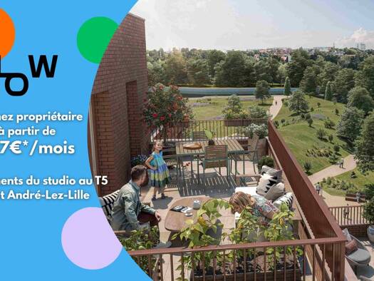 Appartement à vendre - neuf 170 000 € 1 pièce 34,9 m² dès le 22/05/2028 Sainte Helene Saint-André-lez-Lille 59350