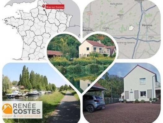 Maison en viager occupé Bouquet 90 485 € 4 pièces 2 chambres 144 m² 590 m² de terrain Bray-sur-Somme 80340