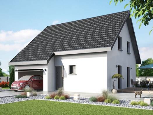 Terrain avec maison neuve à vendre 322 900 € 5 pièces 3 chambres 104 m² 516 m² de terrain Kembs 68680