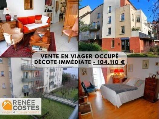 Appartement en viager occupé Bouquet 104 650 € 5 pièces 3 chambres 98 m² Étage 2/3 Centre Melun 77000