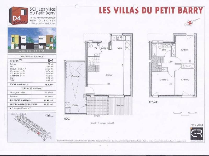 Maison à louer, 78m², CUGNAUX