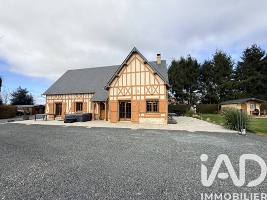 Maison de plain-pied à vendre 314 000 € 4 pièces 3 chambres 118 m² 5 296 m² de terrain Flancourt-Crescy-en-Roumois 27310