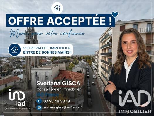 Appartement à vendre 235 000 € 3 pièces 2 chambres 72 m² Étage 6/7 Thiers Le Raincy 93340