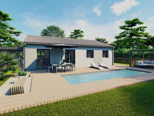 Terrain avec maison neuve à vendre 180 707 € 4 pièces 3 chambres 90 m² 750 m² de terrain Frontenac 33760