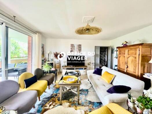 Appartement en viager occupé Bouquet 169 800 € 4 pièces 3 chambres 84 m² 2ème étage Le Pollet-Port de plaisance Jehan Ango Dieppe 76200