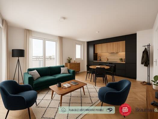 Appartement à vendre - neuf 235 000 € 3 pièces 2 chambres 62 m² 1er étage Ouest Monteux 84170