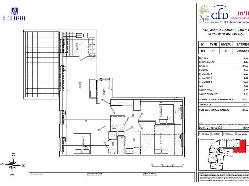 Maison à louer, 83m², LE BLANC MESNIL