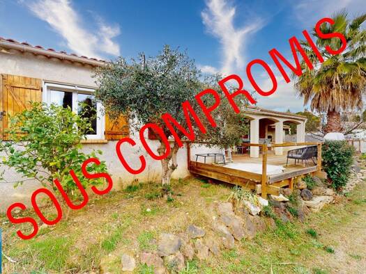 Maison de plain-pied à vendre 289 500 € 5 pièces 4 chambres 107 m² 744 m² de terrain Margon 34320