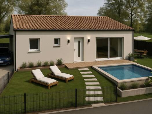 Terrain avec maison neuve à vendre 271 500 € 3 pièces 2 chambres 68 m² 250 m² de terrain Centre Ville Marsillargues 34590
