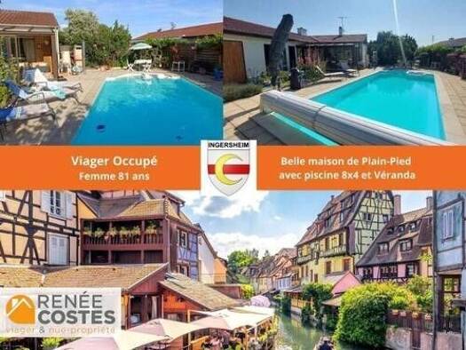 Maison en viager occupé Bouquet 150 874 € 6 pièces 3 chambres 152 m² 456 m² de terrain Ingersheim 68040
