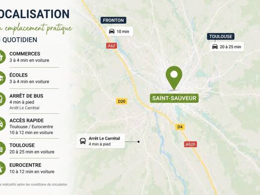 Terrain constructible à vendre 148 000 € 1 250 m² de terrain Saint-Sauveur 31790