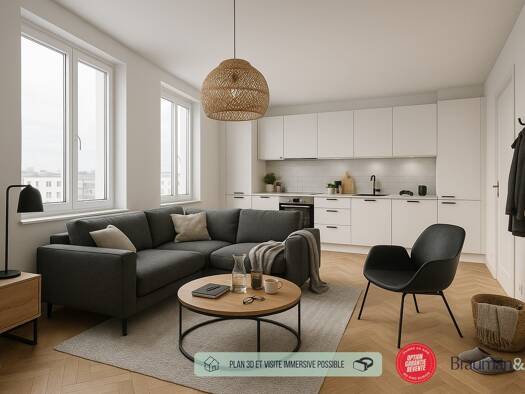 Appartement à vendre 403 750 € 3 pièces 2 chambres 68 m² 1er étage Langrune-sur-Mer 14830